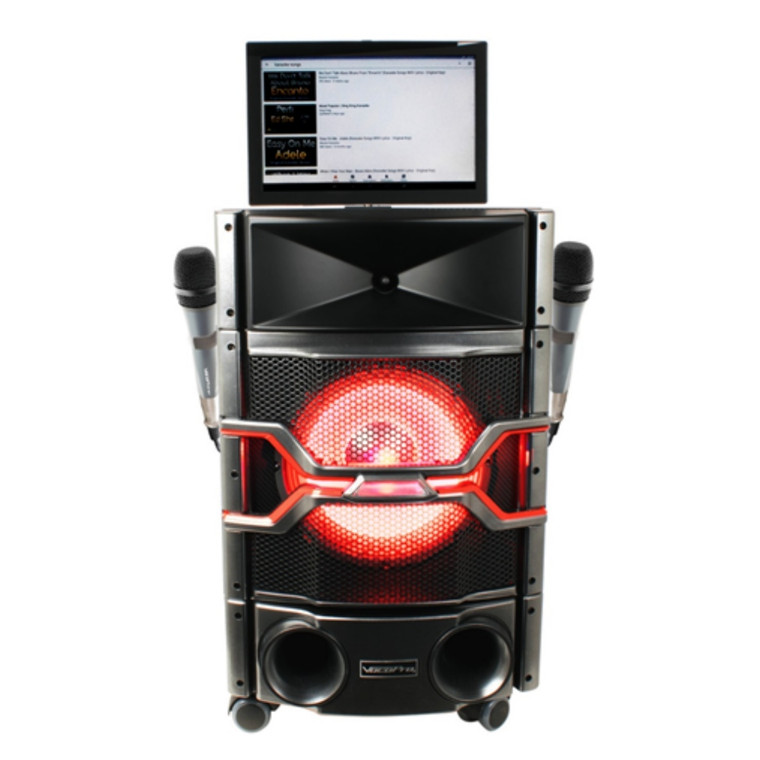 VOCOPRO WIFI-ROCKER 120w Karaoke System with 14" Touchscreen & LED Woofer Lights 