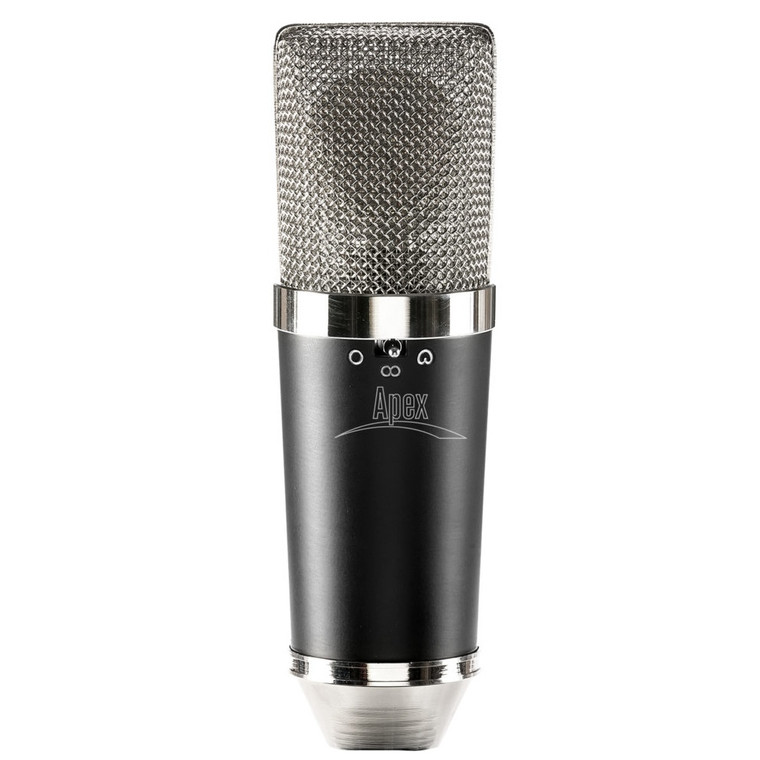 APEX445B Multi-Pattern Wide Diaphragm Condenser Studio Microphone 
