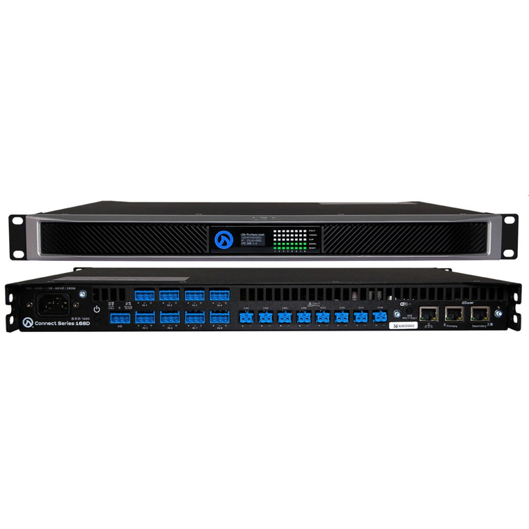 LEA PROFESSIONAL CONNECT 168D Cloud-Enabled Dante Professional Grade 8 Channel 1280w Amplifier 