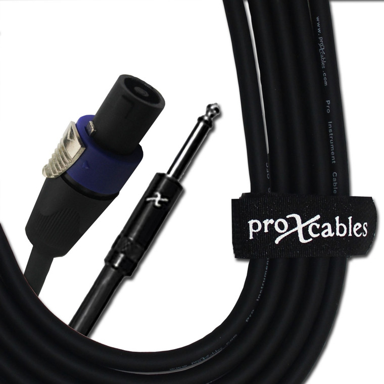 PRO-X XC-SQ25 SpeakOn/TS-M 1/4" Plug 25' x 12AWG Heavy Duty Speaker Cable