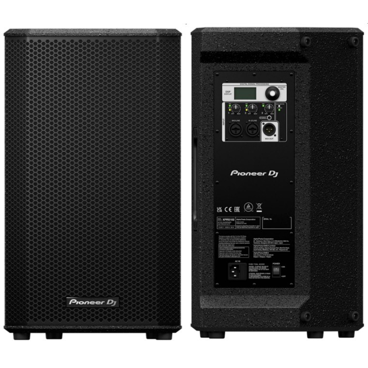 PIONEER XPRS-102 4000w Total Peak Active 10" PA System Speaker Pair 
