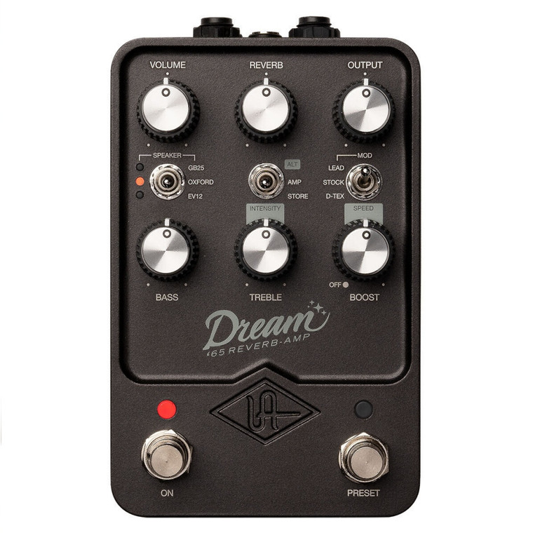UNIVERSAL AUDIO UAFX DREAM Authentic Re-creation of '65 Reverb Amplifier Modeling Stompbox 