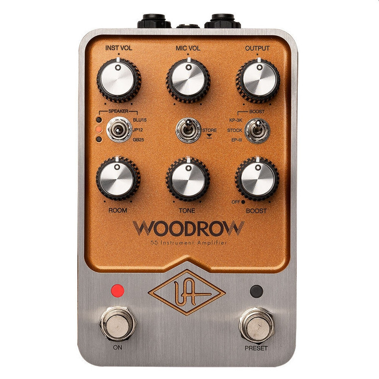 UNIVERSAL AUDIO UAFX WOODROW Authentic Re-creation of '55 Instrument Amplifier Modeling Stompbox