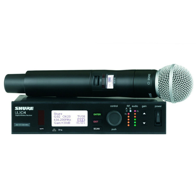 SHURE ULXD24/SM58-G50 Networked Digital Handheld Wireless Mic System 