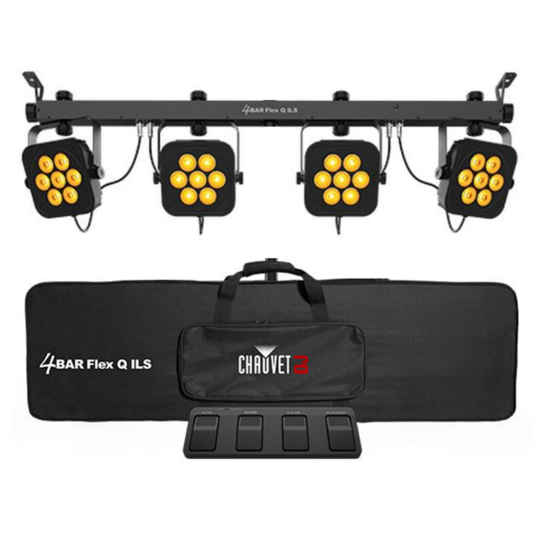 CHAUVET 4BAR FLEX Q ILS LED System with Carry Bag and Wireless Footswitch 