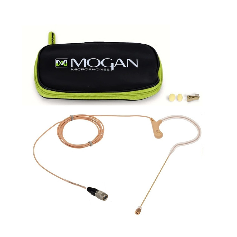 MOGAN EAO-BG-AT Headworn Beige Single Earset Mic for Audio Technica