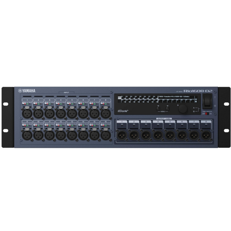 YAMAHA RIO1608-D2 Rackmount 16 Channel Digital Network Remote with Dante