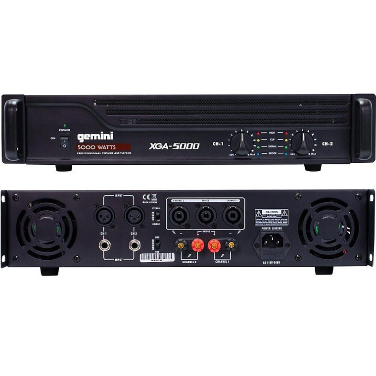 GEMINI XGA-5000 Rackmount 5000w Peak Power Amplifier