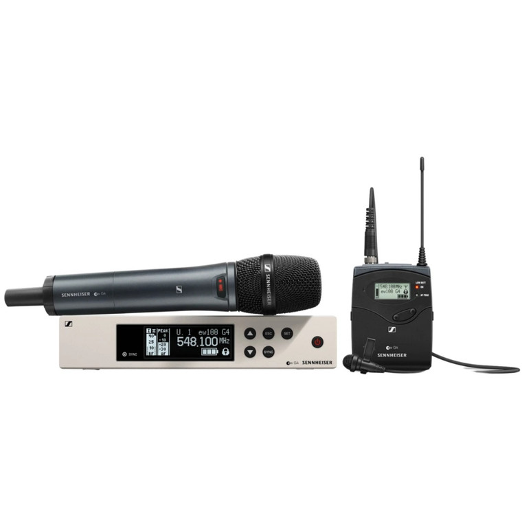 SENNHEISER EW 100 G4-ME2/835-S-A1 Evolution Handheld & Lavalier Wireless Rackmount Combo System SENNHEISER EW 100 G4-ME2/835-S-A1 Evolution Handheld & Lavalier Wireless Rackmount Combo System