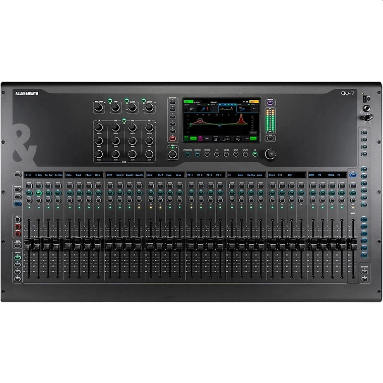 ALLEN & HEATH QU-7D Dante Digital 32-Channel Motorized Audio Mixer with Touchscreen