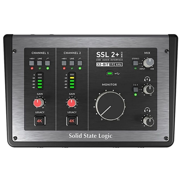 SOLID STATE LOGIC SSL 2+ MKII 2-in/4-out USB-C MIDI Audio Interface DISPLAY MODEL