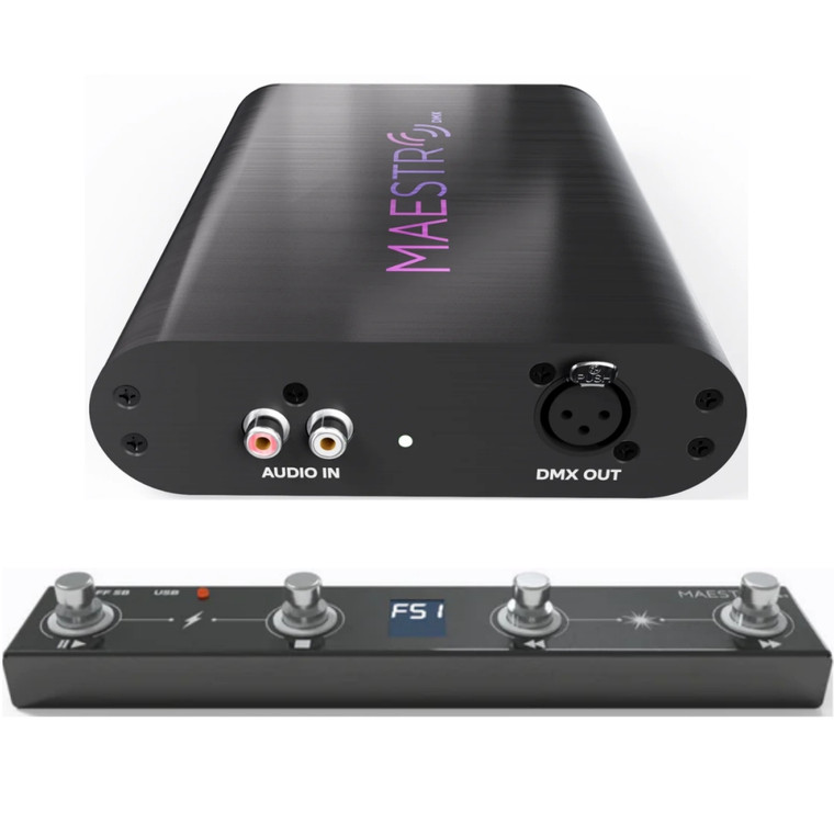 LIMBIC MEDIA MaestroDMX FS1 BUNDLE Stand Alone Light Controller Interface & Pedal