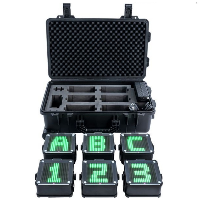 APE LABS VEGA TOURBOX (6) IP65 MultiPixel Rechargeable Wireless LED Floodlights