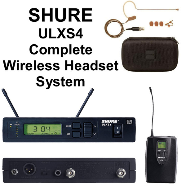 SHURE ULXS4 Complete Wireless Headset Mic System - LightingelStore