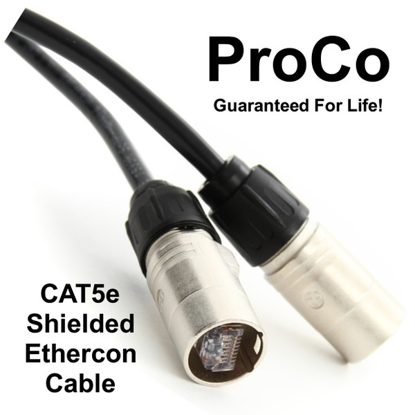 ProCo Shielded Cat5e Ethercon Cable Guaranteed For Life LightingelStore