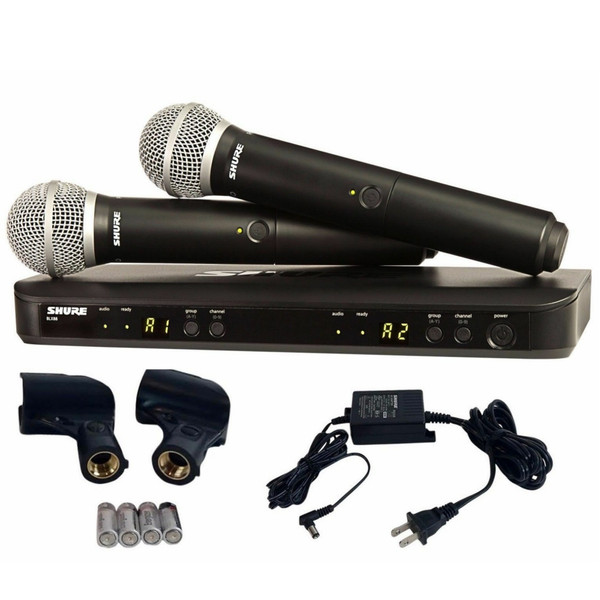 SHURE BLX288/SM58 Dual Receiver (2) Handheld Wireless Mic System