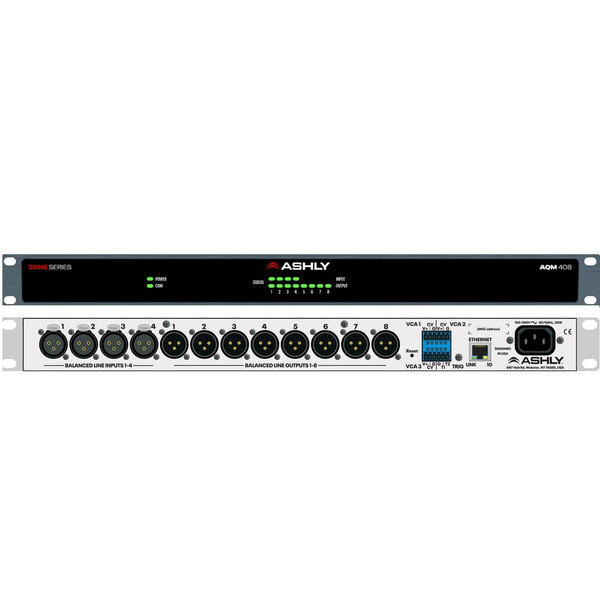 ASHLY AQM408 Next Generation Networked Speaker Processor Zone