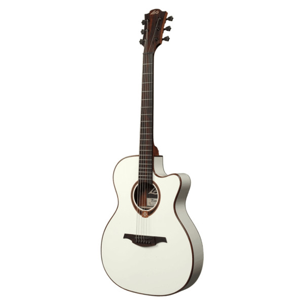 ギター LAG Guitars T118ASCE-IVO LAG T118ASCE Slim Auditorium Ivory Finish Guitar with Astro