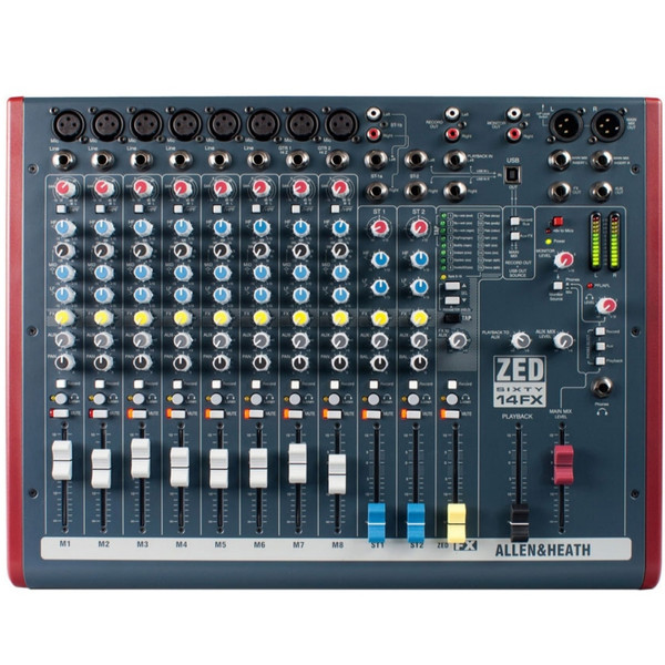 ALLEN & HEATH ZED60-14FX 14 Channel USB Compact Live Recording