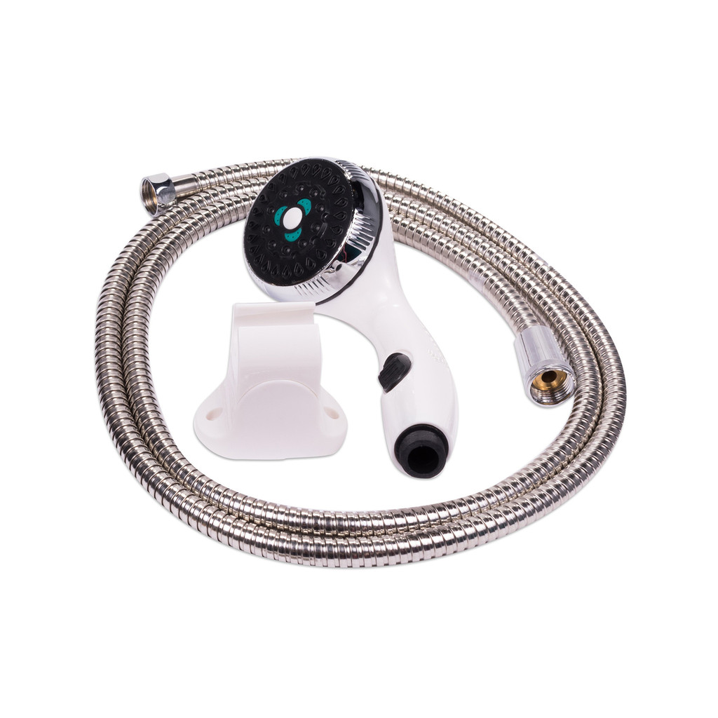 White Shower Head and Hose