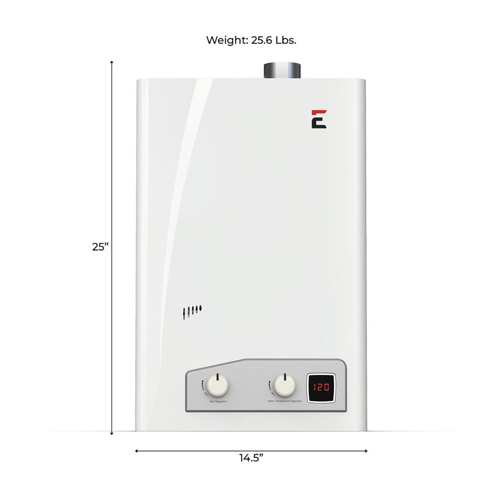 Eccotemp FVI12 Indoor 4.0 GPM Liquid Propane Tankless Water Heater Front Callout