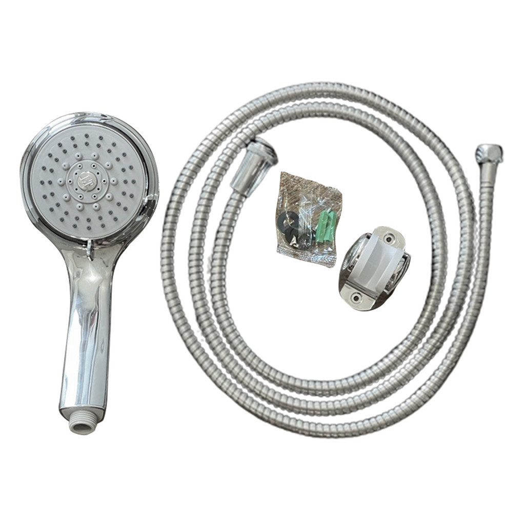 New Chrome Showerhead and Stainless Steel Hose