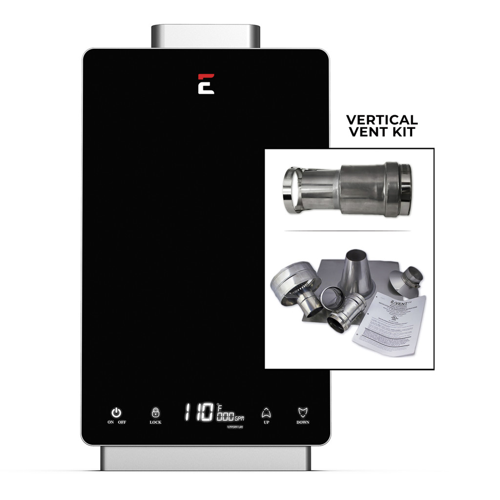 i12 Indoor 4.0 GPM Liquid Propane Tankless Water Heater w/ Vertical Vent Kit