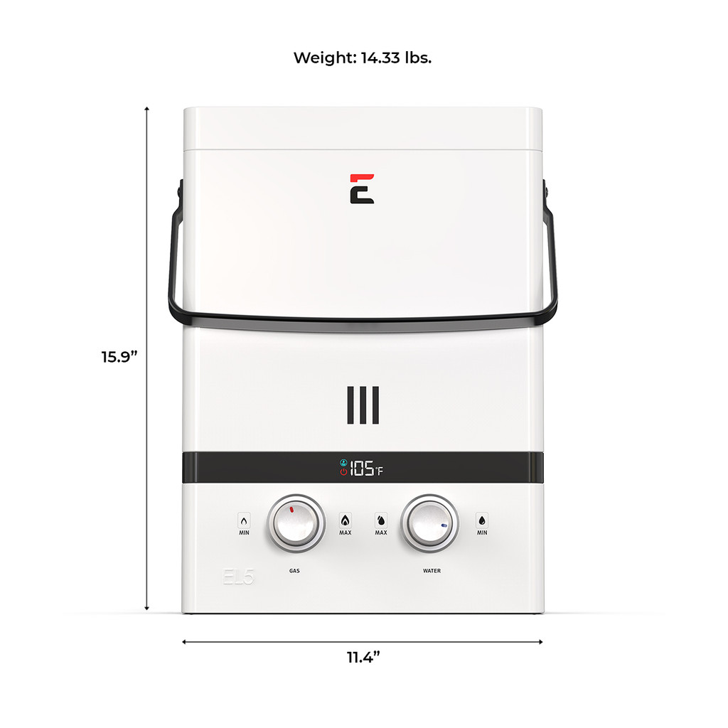 Open Box -  Eccotemp Luxe 1.5 GPM 37.5K BTU Outdoor Portable Tankless Water Heater with LED Display