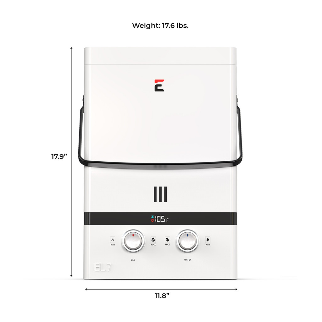 Scratch & Dent -  Eccotemp Luxé 1.85 GPM 52K BTU Outdoor Portable Tankless Water Heater with LED Display