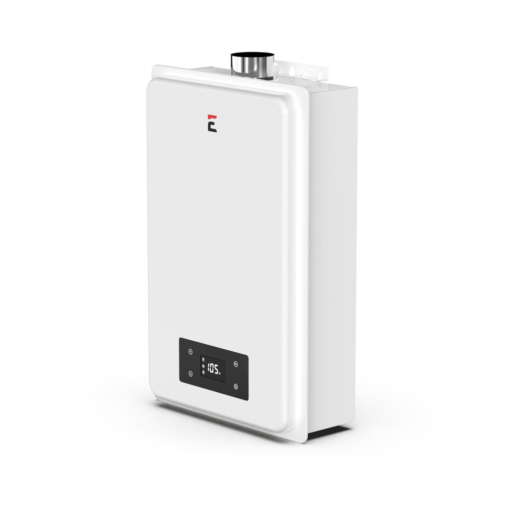 Builder Series 6.0 GPM Indoor Natural Gas Tankless Water Heater Side View