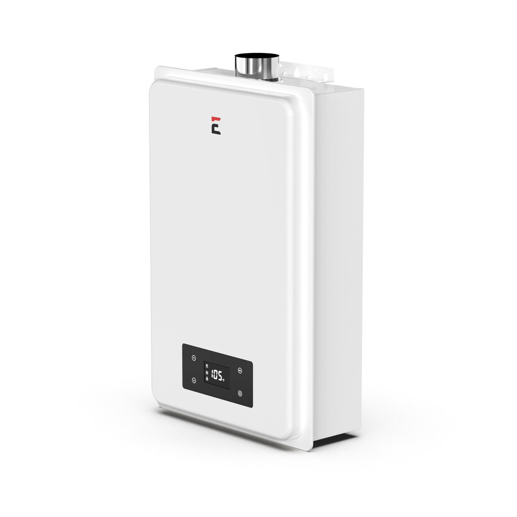 Builder Series 6.0 GPM Indoor Liquid Propane Tankless Water Heater Side View