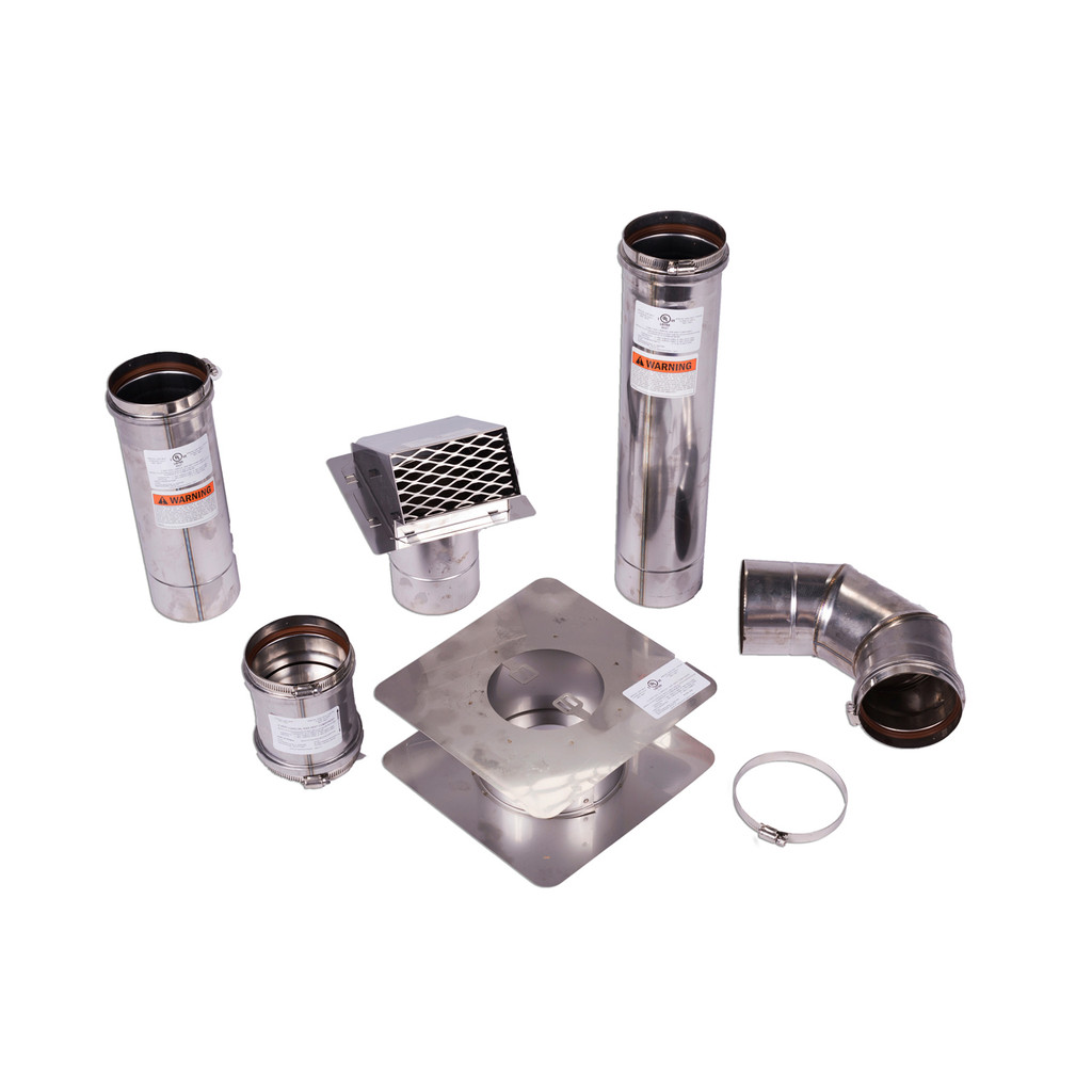 4" Stainless Steel Horizontal Vent Kit