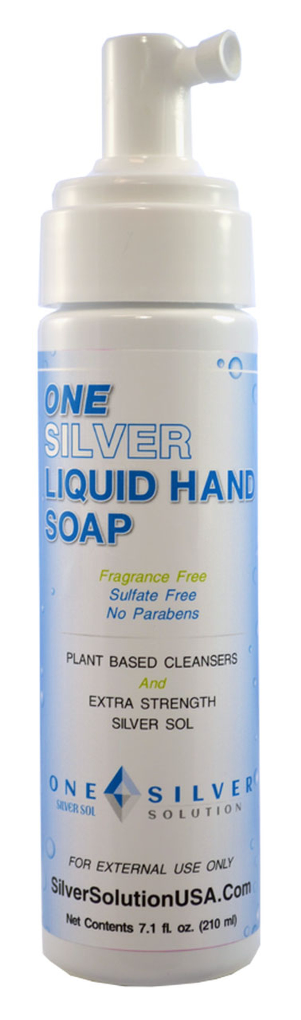 Silver Sol Liquid Hand Soap. Sulfate, Fragrance FREE. No Parabens