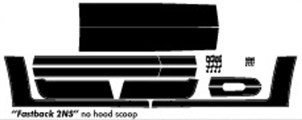 05-09 Ford Mustang Fastback 2 Graphic & Decal Kit No Hood Scoop Diagram