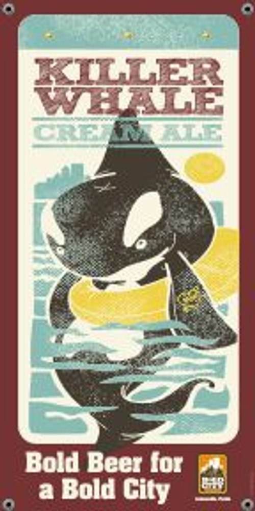 Bold City Brewery 18.5" X 36" Killer Whale Banner