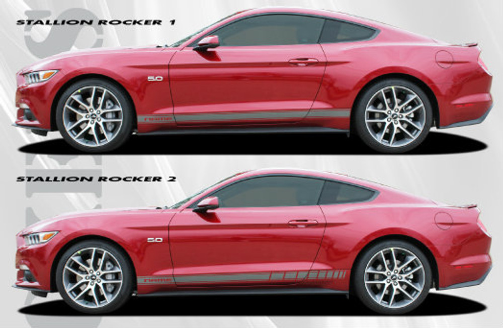 2015 Ford Mustang Stallion Rocker 1 & Rocker 2 Graphic Kit