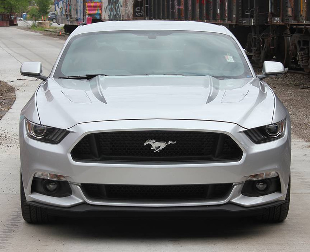 2015-2017 Ford Mustang Faded Hood Spears Graphic Kit Front View