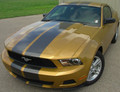 Stampede 1 Racing Stripes for 2010, 2011, 2012 Ford Mustang Front View
