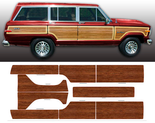 Jeep Grand Wagoneer Wood Grain Vinyl Replacement Kit | USA