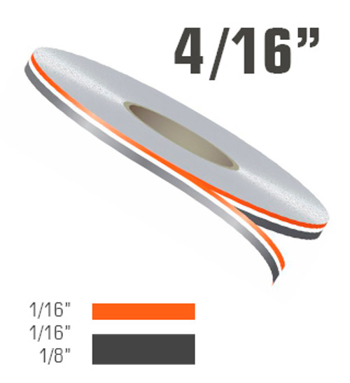 4/16 Inch Two Color Double Line Vinyl Pinstripe Roll 