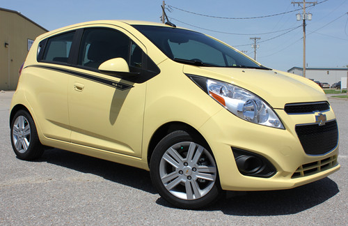 Chevy Spark Sparkover Vinyl Side Stripes Graphic Kit Diagonal View Chevy Spark Sparkover Vinyl Side Stripes Graphic Kit Diagonal View