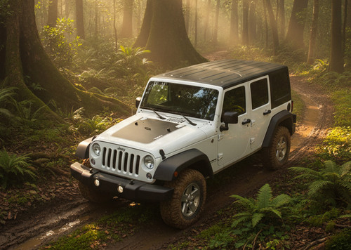 Stripeman.com Jeep Wrangler Outfitter Hood Graphic offroad scene