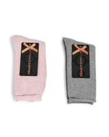 High Rise and Pink Nectar - Women's 2-Pack Core Lounge Crew Gripper Socks