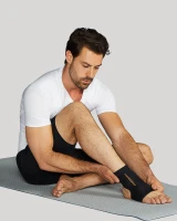 Black with TC Tonal Stitch - Performance Arch & Ankle Support Sleeve | Men's