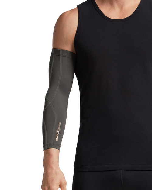 Slate Grey with TC Tonal Stitch - Men's Performance Compression Full Arm Sleeve