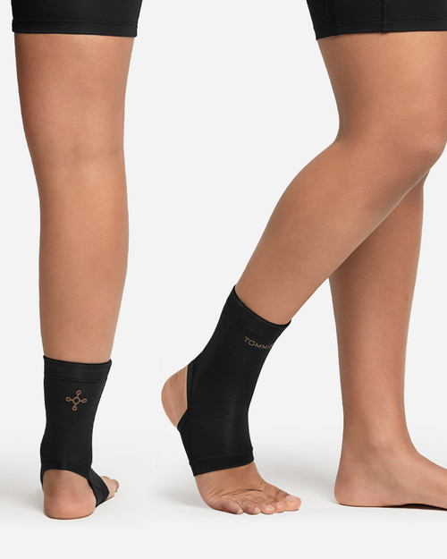 Black - Women's Core Compression Ankle Sleeves - 2-Pack
