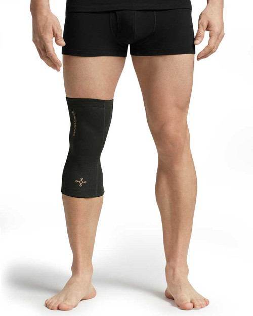 Black with TC Tonal Stitch - Performance Compression Knee Sleeve | Men's