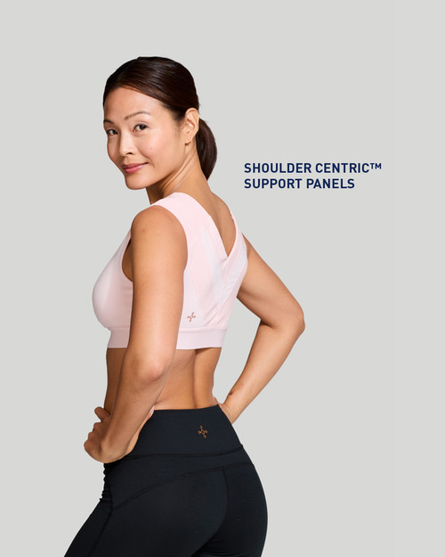 Pink - Zip Up Shoulder Support Bra