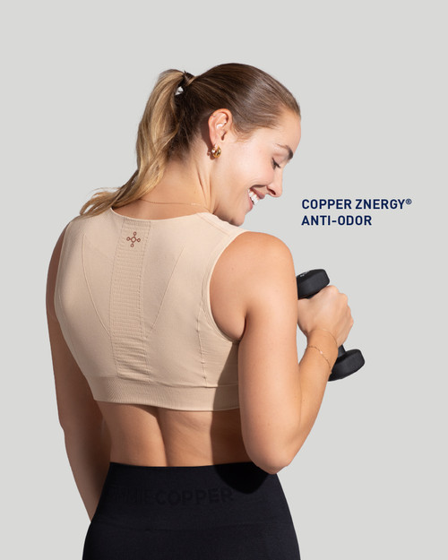 Nude - Zip Up Back Support Bra | Seamless