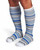 White with Nautical Blue - Men's TruTemp Ultra-Fit Over The Calf Socks